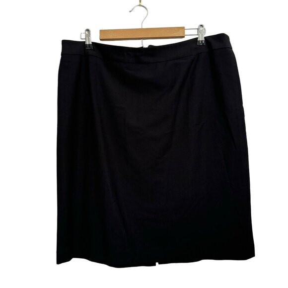 Black Talbots Womens Skirt Straight Size 16 Cotton Polyester Blend - Picture 8 of 11